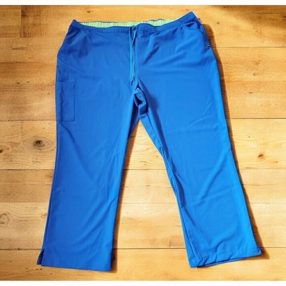 Jockey Pants - Jockey Scrub Pants Women's Size 4X Royal Blue Drawstring Straight‎ Leg Nurse NWT